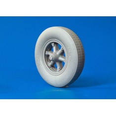 1/35 SdKfz.7 Front Wheels w/Sleek Tread Pattern (Fulda) with Wheel Mask
