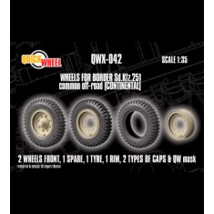 1/35 Sd.Kfz. 251 Common Off-road Wheels with Masks (continental) for Border kits