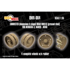 1/35 IDF Merkava 3 / Namer Pressed Steel Road Wheels without Rubbers x4 for MENG kits