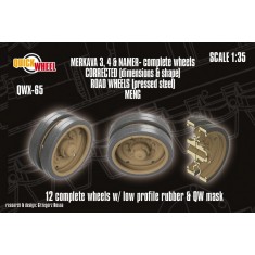 1/35 Merkava 3/4 & Namer Road Wheels (Low-Profile Rubber) for Meng Kit