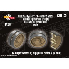 1/35 Merkava 1/2/2D Road Wheels (High-Profile Rubber) for Takom Kit