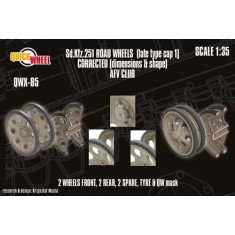 1/35 Sd.Kfz. 251 Road Wheels (middle type cap) for AFV Club kit