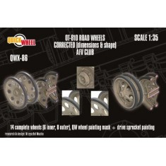 1/35 Sd.Kfz. 251 Road Wheels (late type cap 1) for AFV Club kit