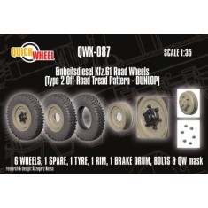 1/35 Einheitsdiesel kfz.61 Wheels Type 2 Off-road Tread (Dunlop)