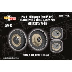 1/35 Pkw.K1 Kubelwagen Type 82, 823 Off-road Tread 2 (Fulda) Wheels for Meng kit