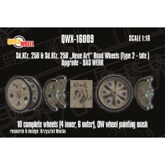 1/16 Sd.Kfz. 250/Neue Art Road Wheels Type 2 (late) Upgrade set for Das Werk kits