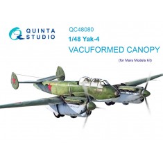 1/48 WWII Yakovlev Yak-4 Vacuformed Clear Canopy for Mars Models