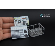 1/35 Mercedes-Benz Wolf SSA Interior 3D Decal (Neverland Hobby) with parts 