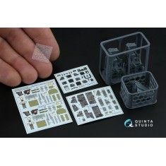 1/48 F-14B Interior 3D Decal for conversion for F-14D Tamiya (with 3D-printed resin)