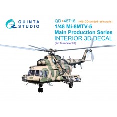 1/48 Mi-8MTV-5 Main Series 3D Interior Decals for Trumpeter Kit (Resin Parts)