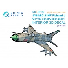 1/48 MiG-21MF 3D Interior Decals for RFM Kit (Gorkiy Plant, Resin Parts)