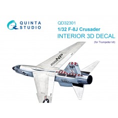 1/32 F-8J Crusader 3D Interior Decals for Trumpeter Kit