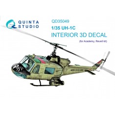 1/35 UH-1C 3D-Printed & Coloured Interior on Decal Paper for Academy kits
