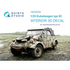 1/35 Kubelwagen typ 82 3D-Printed & Coloured Interior on Decal Paper for Italeri kits
