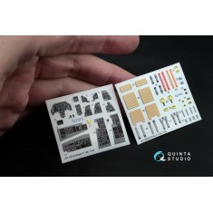 1/48 F-16D Block 30/40/50 Interior Detail Set (on decal paper) for Kinetic Kit
