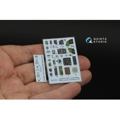 1/48 SBD-1/2 Pilot's Cockpit Interior 3D Decal for Academy/AM/etc.