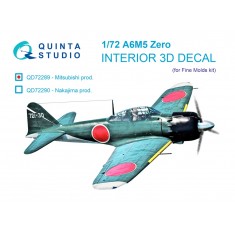 1/72 WWII A6M5 Zero 3D Interior Decals for FineMolds Kit (Mitsubishi Prod.)