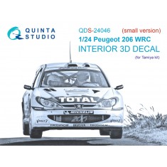 1/24 Peugeot 206 WRC 3D Interior Decals for Tamiya Kit (Small Version)