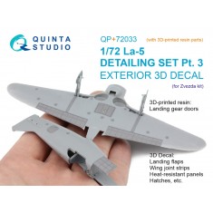 1/72 WWII La-5 Exterior Detail Set Part 3 with Resin Parts for Zvezda Kit
