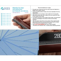 Waterline for Ships and Submarines: Width 1.0 mm, Length 2820 mm (1 sheet)
