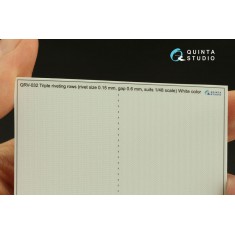 1/48 Triple Riveting Rows (each 0.15 mm, gap 0.6 mm) White Colour, Total L: 4.4m/14 ft