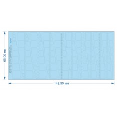 1/72 Riveting Rectangles Rounded Rectangles Ovals Rivet 0.10mm Gap 0.4mm Black