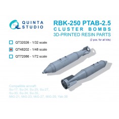1/48 RBK-250 PTAB-2.5M Cluster Bombs (2pcs)