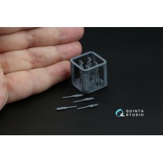 1/72 Breda SAFAT 7.7, WWII Italian Machine Gun, 4pcs