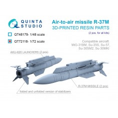 1/72 R-37M Air-to-Air Missiles with Launchers (2pcs)