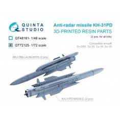1/72 Kh-31PD Anti-Radar Missiles with Launchers (2pcs)