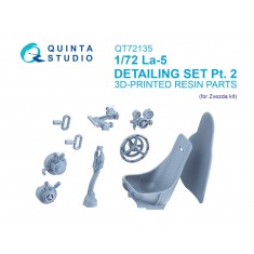 1/72 WWII La-5 Cockpit Detail Set Part 2 for Zvezda Kit