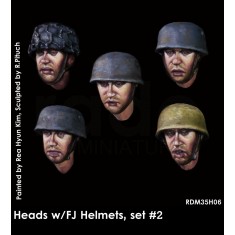 1/35 Head w/FJ Helmets set #2 (5pcs)