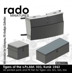 1/35 Tigers of s.Pz.Abt. 503, Kursk 1943 (3D printed turret bin and boxes, PE sheet)
