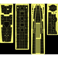 1/350 IJN Tama 1942 Deck (Pressing fixture of linoleum) Upgrade Set for Aoshima #044223