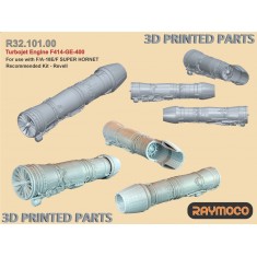 1/32 F/A-18E/F Super Hornet Turbojet Engine for Revell Kit 