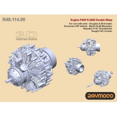 1/48 Engine P&W R-2800 Double Wasp for A-26 Invader, F6F Hellcat, B-26 Marauder