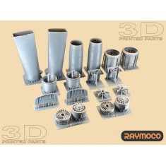 1/48 F-4 Phantom II Air Intakes, Covers, Long Style Nozzles for Hasegawa kits
