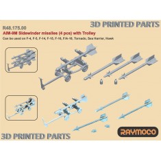 1/48 AIM-9M Sidewinder Missiles (4pcs) with Trolley