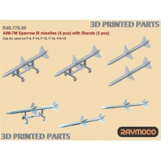 1/48 AIM-7M Sparrow III Missiles (4pcs) with Stands (2pcs)