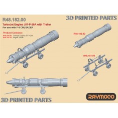 1/48 F-8 Crusader Turbojet Engine J57-P-20A with Trailer for Hasegawa Kit