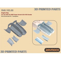 1/48 F/A-18E/F Super Hornet and EA-18G Growler Engine Bay for Hasegawa Kit