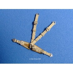 1/24 German Luftwaffe Standard Seatbelts - Beige (Pre-cut Belts w/Photo-Etched Buckles)