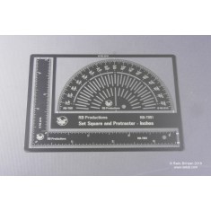 Set Square and Protractor - Inches