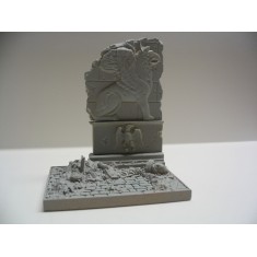 1/32, 1/35 Ruined City Villa for Diorama (Size: 8.5x6x10.5cm)