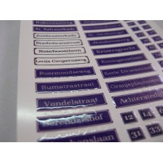 1/35 (54mm) Enamel Street Signs & House Numbers - The Netherlands