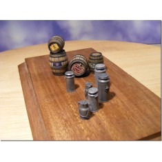 1/35 Beer Barrels & Milk Churns - 10pcs with decals