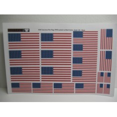 1/35 WWII American Flags (Printed on real cotton sheet)