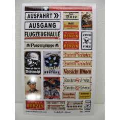 1/35 WWII German Enamel Signs Set 1 (25 Signs)