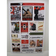1/35 WWII German Enamel Signs Set 2 (19 Signs)