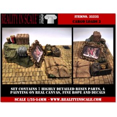 1/35 Cargo Loads Set 3 (7 resin pcs. decals, fine rope & painting on real canvas)